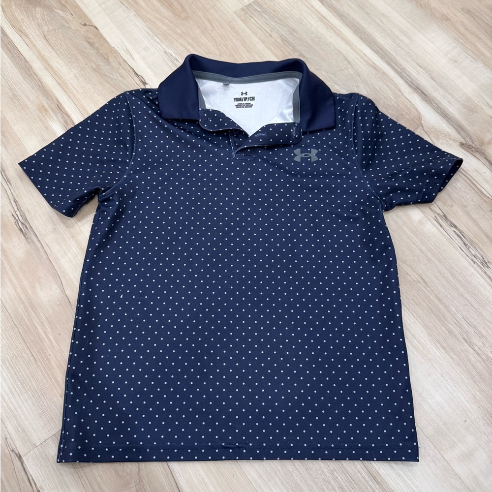 Under Armour Kids' Navy and White Polo Shirt